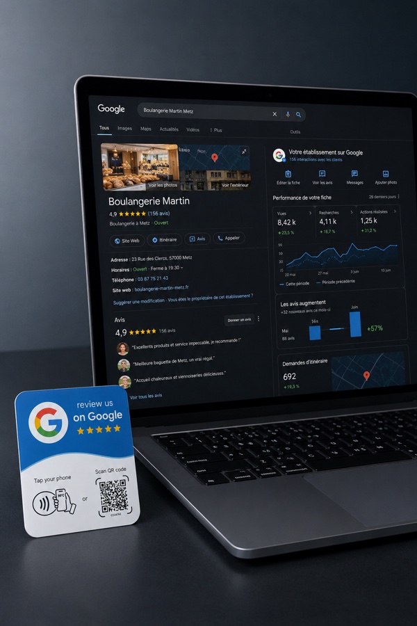 MC Agency - carte NFC avis Google